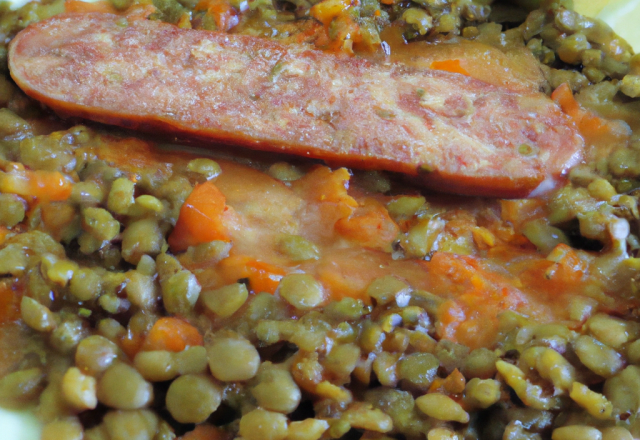 Lentilles aux saucisses de Montélimar