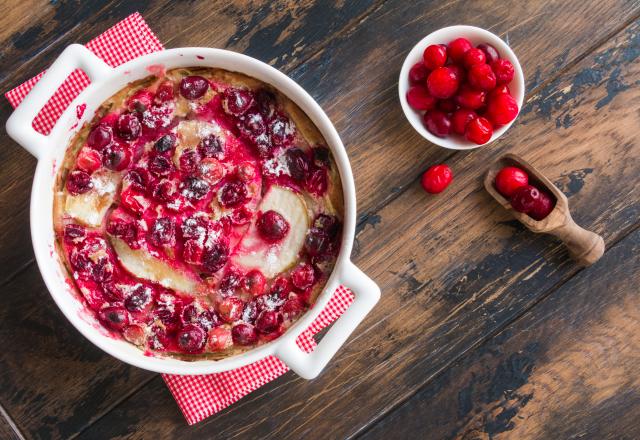 Clafoutis aux cranberries fraîches au thermomix