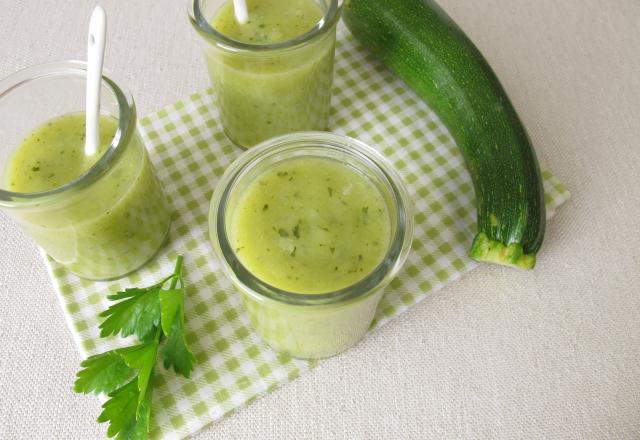 Velouté de courgettes au basilic maison