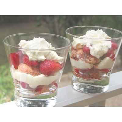 Tiramisu de fraises au sirop de Banyuls balsamique