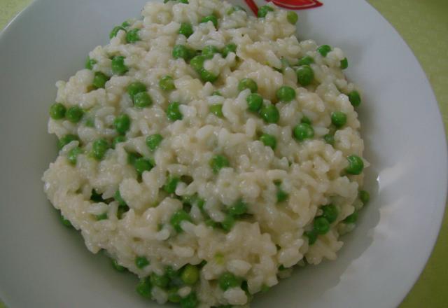 Risotto aux petits pois maison