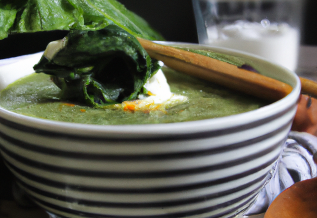 Velouté d'épinards au chèvre