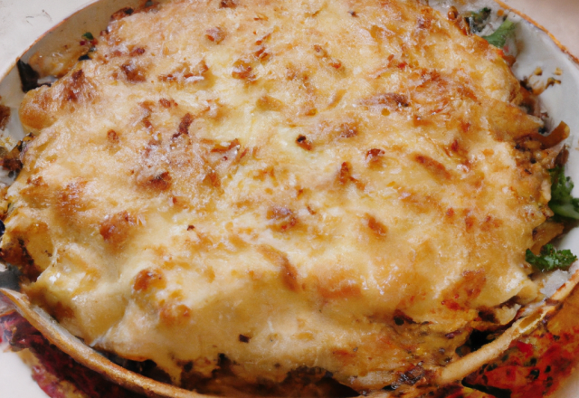 Gratin d'Ambert en croûte de lard paysan