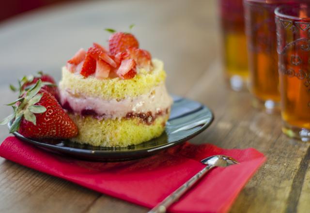 Petits gâteaux aux fraises