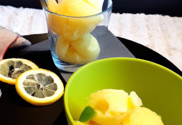 Sorbet au citron au thermomix