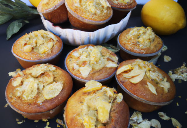 Muffins citron amandes