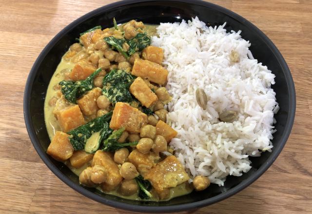 Curry végétarien à la butternut et aux pois chiches