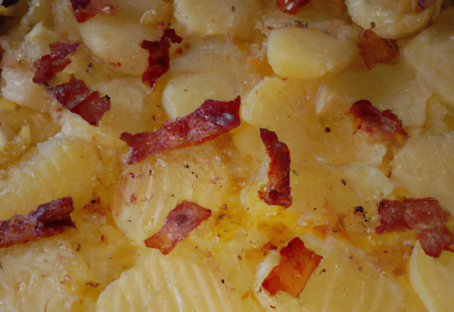 Gratin pomme de terre et lard