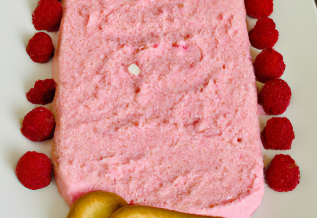 Charlotte aux framboises et biscuits roses