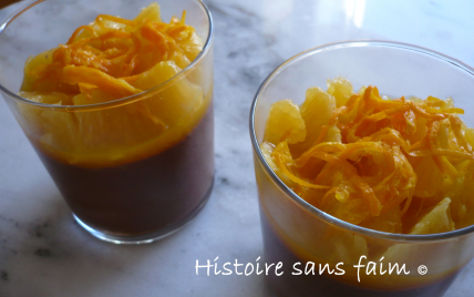 Verrine chocolat-orange rapide