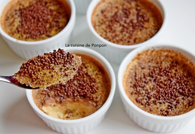 Flan à la confiture de lait cacao et noisettes