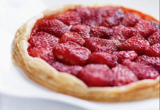 Tarte gourmande aux fraises et poudre d'amande