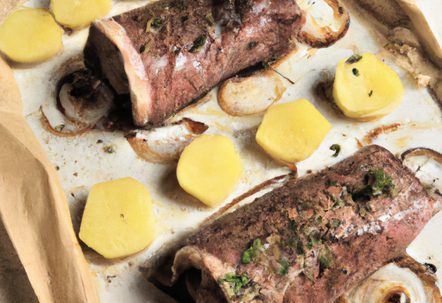 Filets de lieu en papillote au pur brebis des Pyrénées