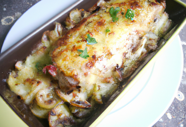 Gratin d'andouillette au Saint Marcellin