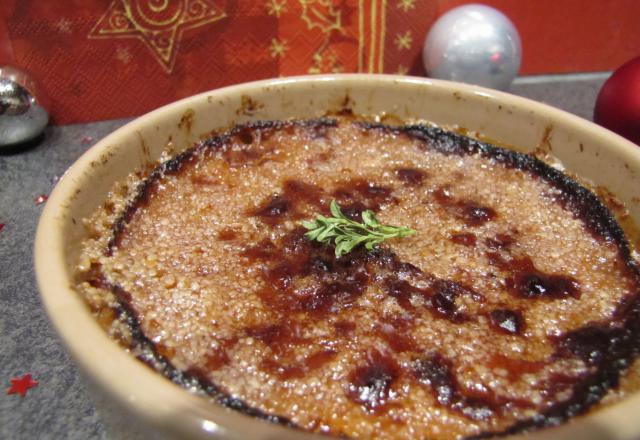 Crème brûlée au foie gras et pain d'épices