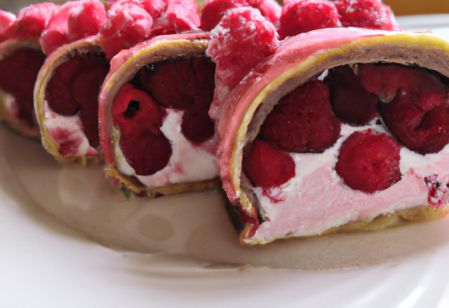 Bûche aux framboises