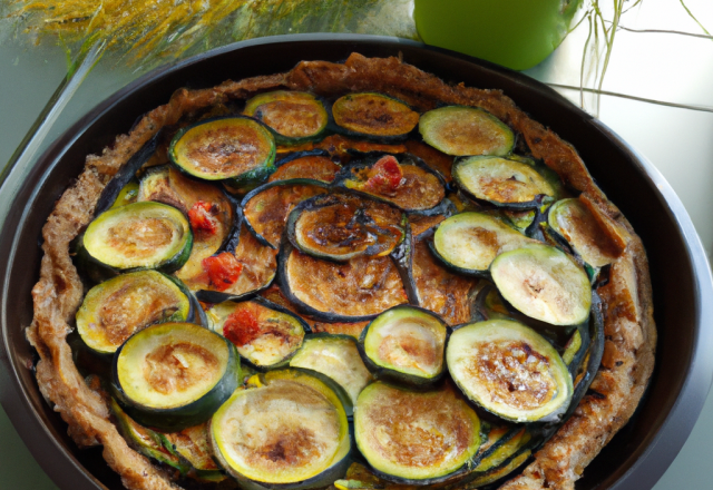 Tarte aux courgettes et soja