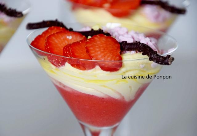 Crème mascarpone et fraises