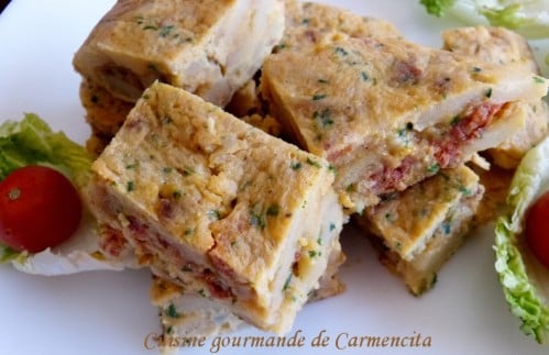 Tortilla de pommes de terre oignon et chorizo