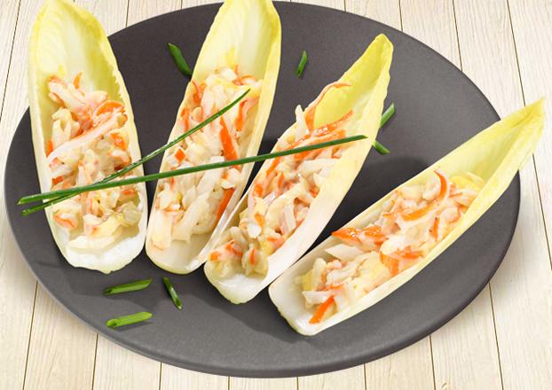 Barquettes d'endives au surimi