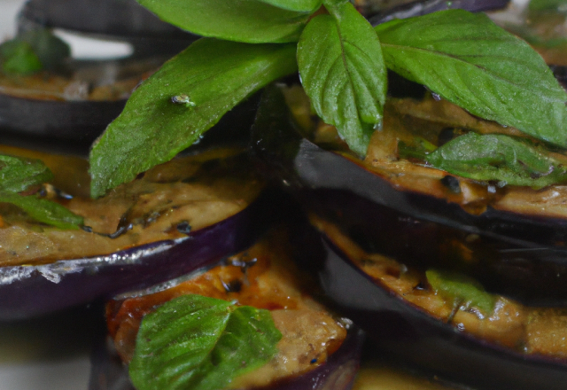 Aubergines à la menthe