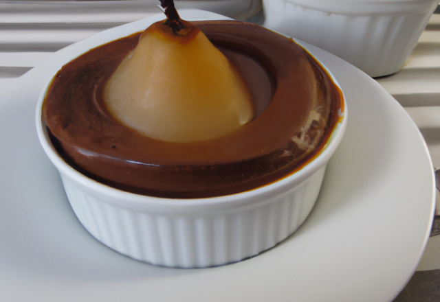 Pudding poires et chocolat