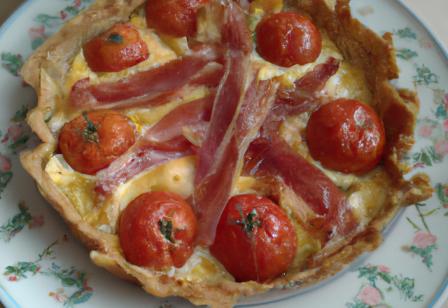 Quiche aux tomates et speck