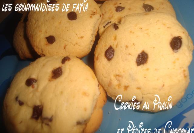 Cookies au pralin et pépites de chocolat