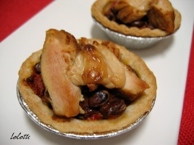 Mini tartelettes épicées au poulet « chili style »