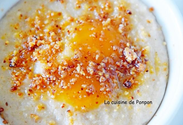 Crème au fonio semi-complet, sans gluten et vegan