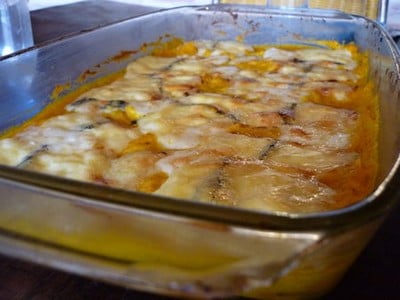 Gratin de potimarron au morbier et graines de tournesol