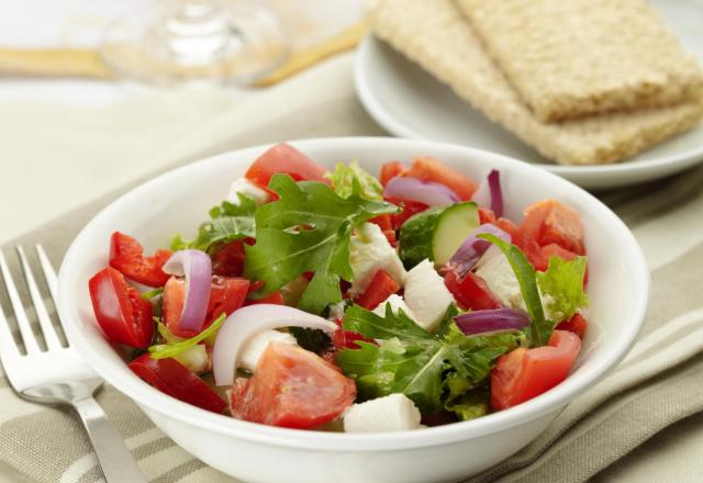 Salade de Caprice des Dieux et tomates