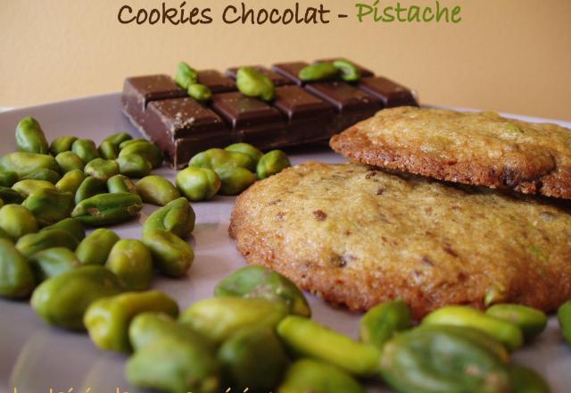 Cookies chocolat-pistache rapides