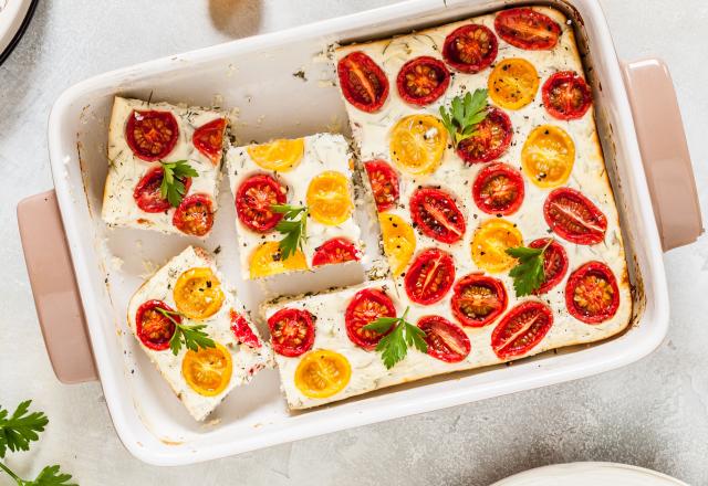 Cheesecake salé aux tomates cerises