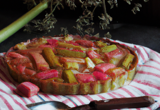 Tarte à la rhubarbe savoureuse