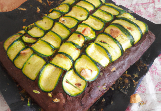 Cake surprise courgettes, amandes et chocolat