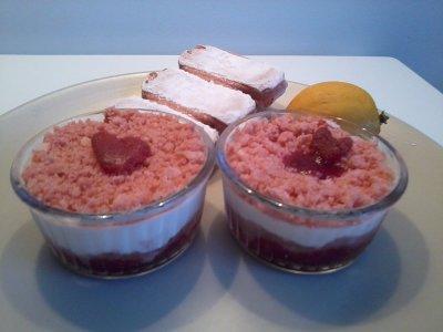 Verrine rose pour la Saint Valentin