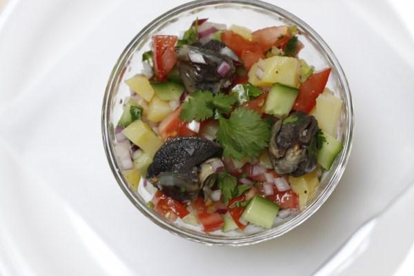 Salade indienne aux escargots