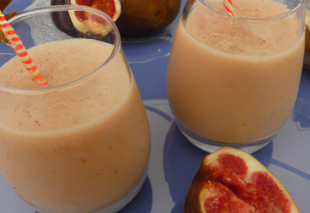 Poire et figue en smoothie