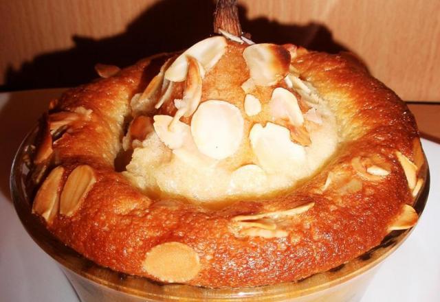 Poire et crème d'amande aux pépites de chocolat