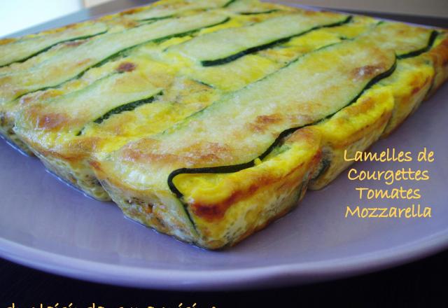 Lamelles de courgettes farcies tomate-mozzarella