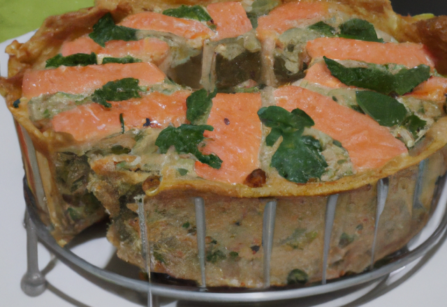 Tourte au saumon au thermomix