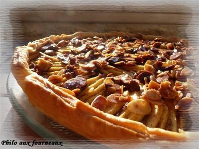 Tarte aux pommes croustillante  à la crème de cannelle