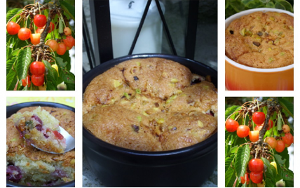 Fondants cerises-amandes en mini cocottes