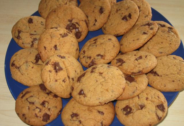 Cookies aux pépites maison de chocolat noir