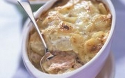 Gratin aux deux saumons