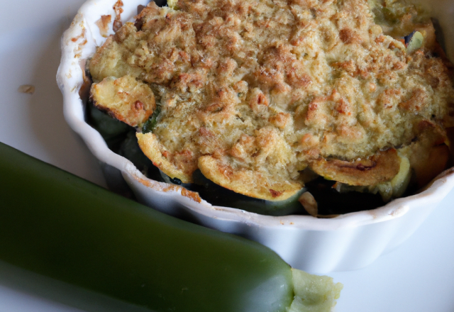 Crumble de courgettes au Saint Môret