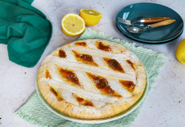 Crostata à la crème pâtissière au citron (tarte italienne)