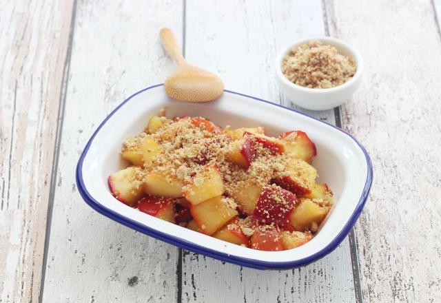 Crumble de pommes à la poêle