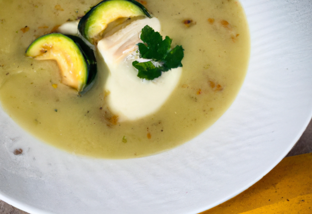 Velouté de courgettes au Beaufort